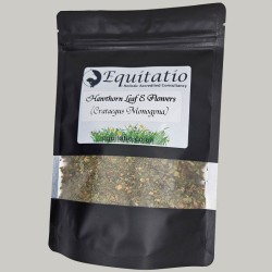 Hawthorn leaf and flowers chopped